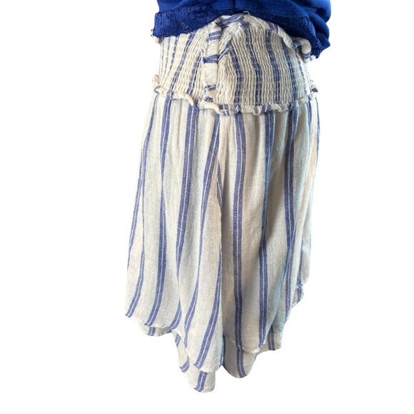 Rails Smocked Waist Linen Blend Skirt in Villa Stripe Cottagecore Boho - Picture 6 of 6